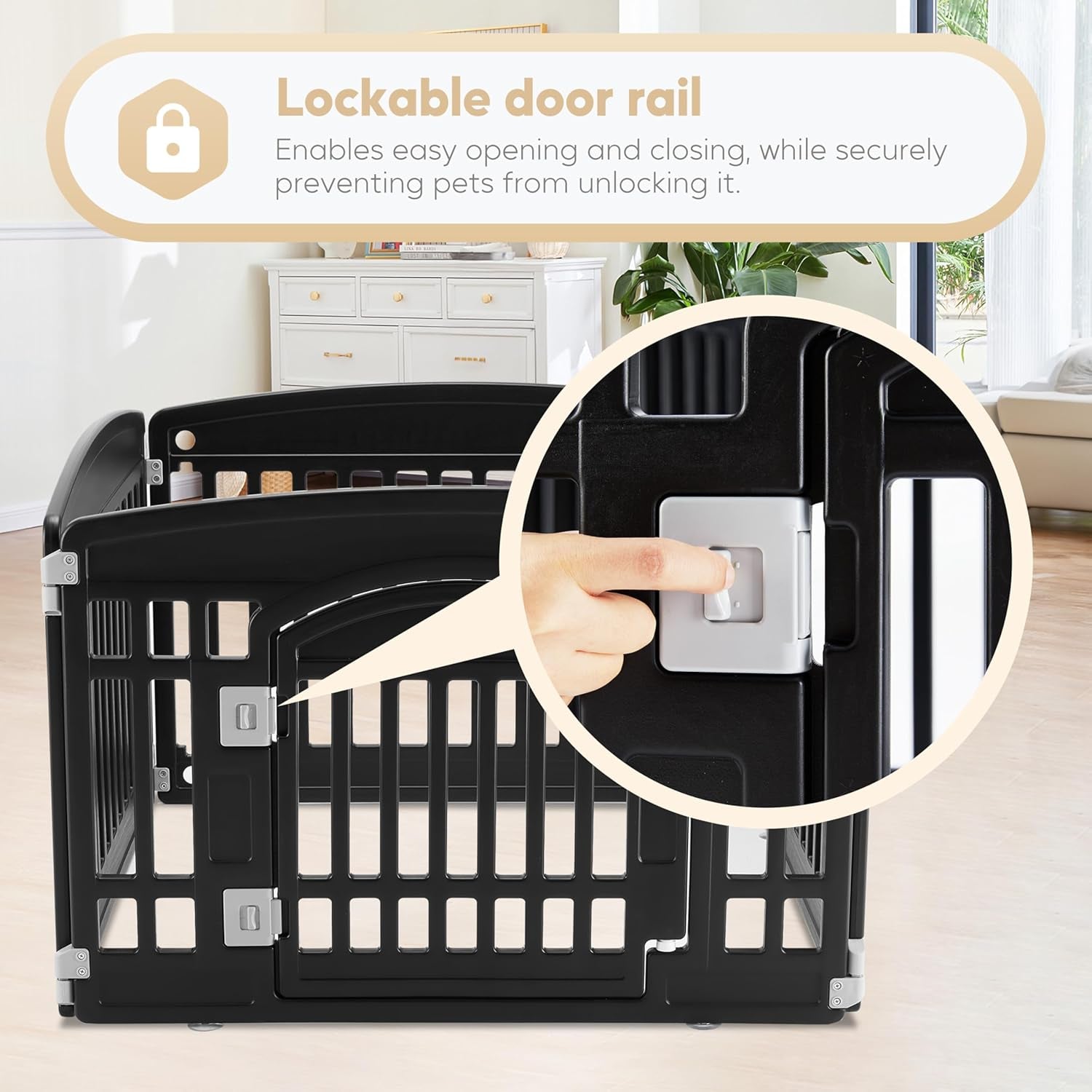 Dog Playpen Secure Foldable Fence